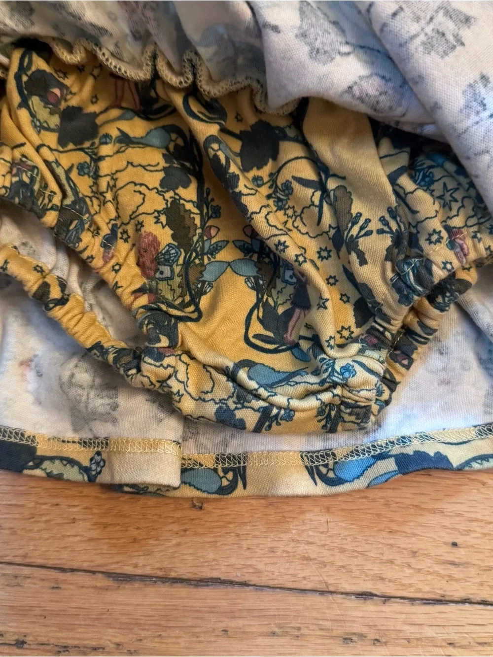 Kate Quinn 0-3M Yellow Fairy Print Organic Cotton Bubble Skirt with Bloomers‎